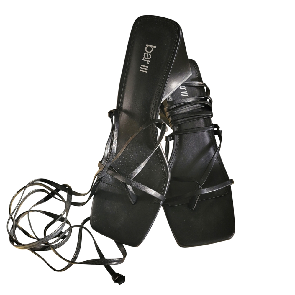 Bar III Black Elegant Sandals